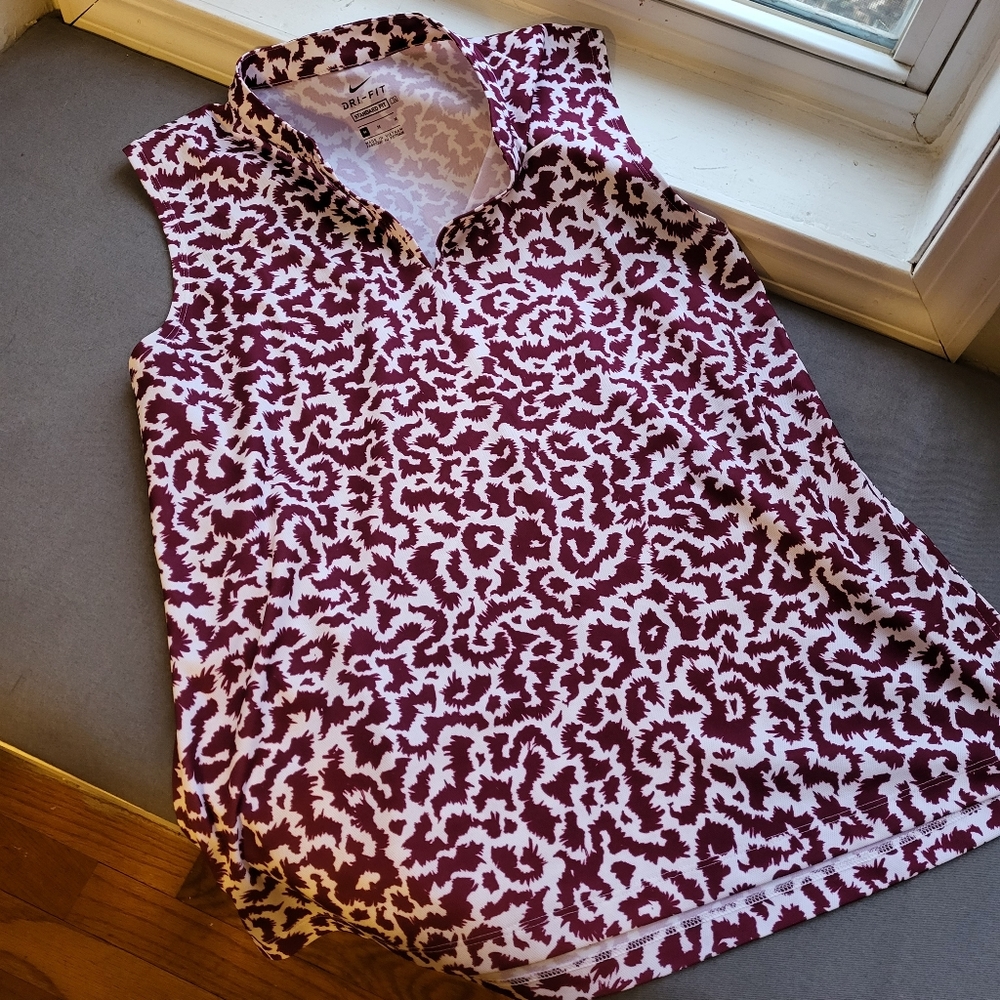 Nike dri fit purple patterned sleeveless top